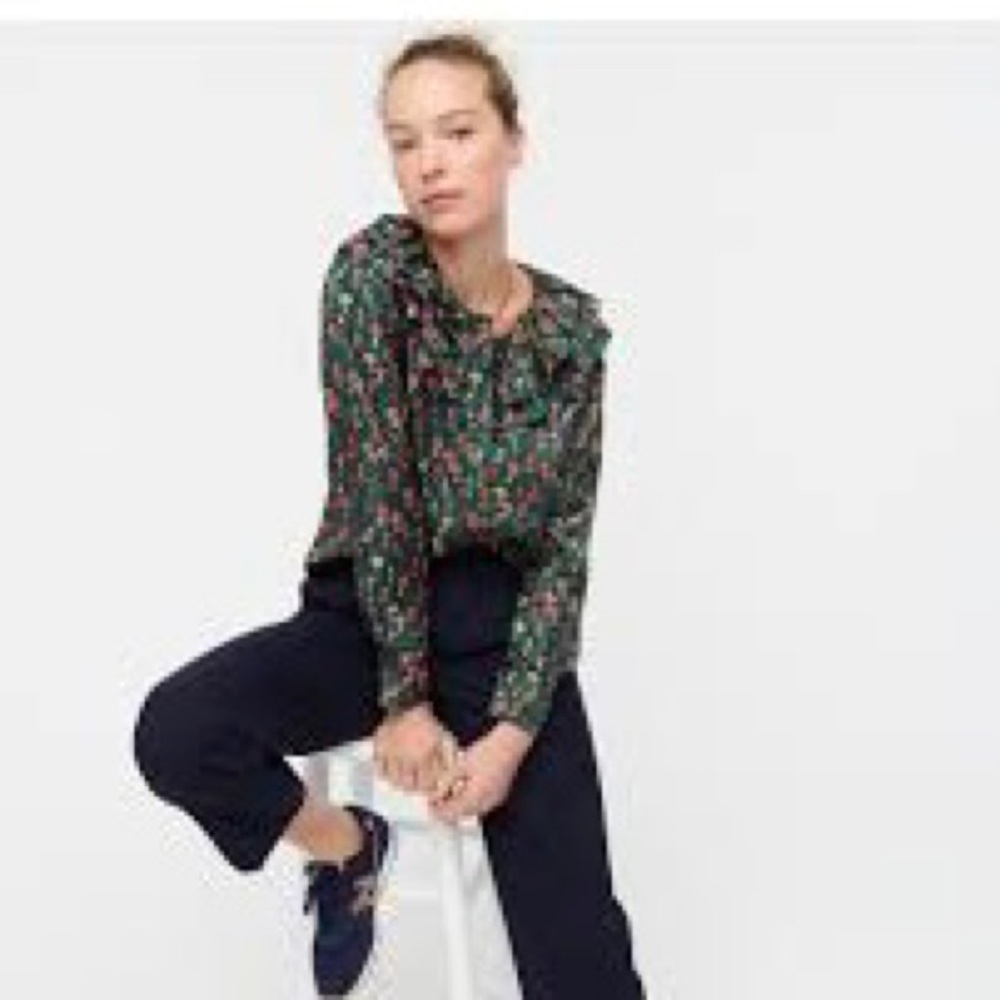 J. Crew Silk Mushroom Top